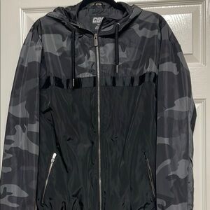 Men's Black and Gray Camo Jacket